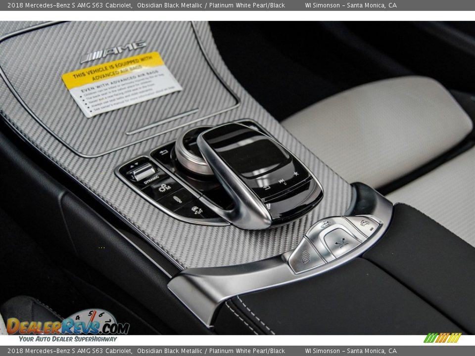 2018 Mercedes-Benz S AMG S63 Cabriolet Obsidian Black Metallic / Platinum White Pearl/Black Photo #7