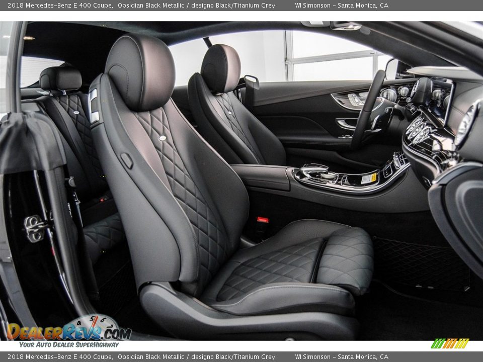 designo Black/Titanium Grey Interior - 2018 Mercedes-Benz E 400 Coupe Photo #2