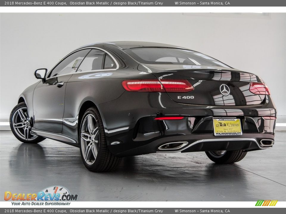 2018 Mercedes-Benz E 400 Coupe Obsidian Black Metallic / designo Black/Titanium Grey Photo #3