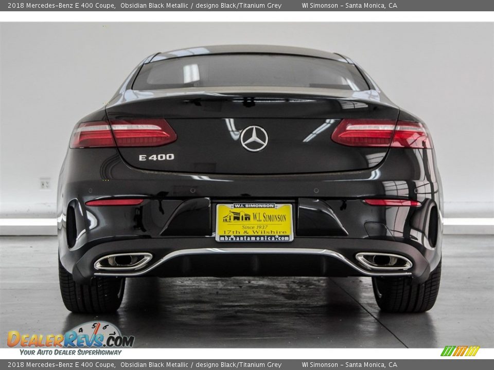 2018 Mercedes-Benz E 400 Coupe Obsidian Black Metallic / designo Black/Titanium Grey Photo #4
