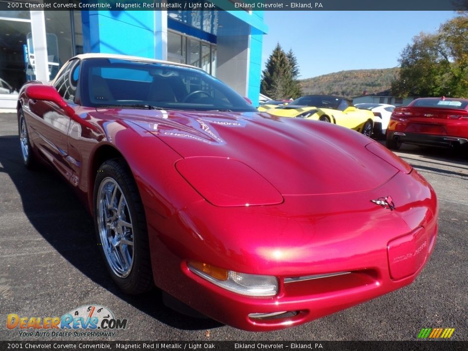 2001 Chevrolet Corvette Convertible Magnetic Red II Metallic / Light Oak Photo #12