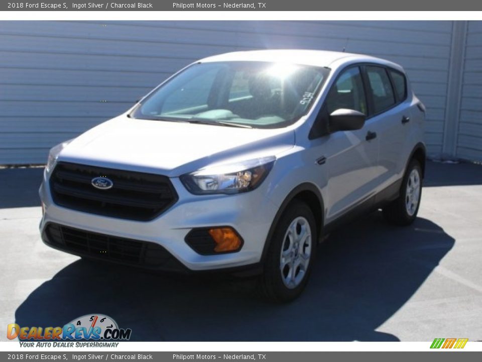 2018 Ford Escape S Ingot Silver / Charcoal Black Photo #3