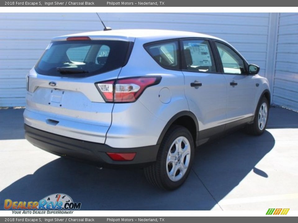 2018 Ford Escape S Ingot Silver / Charcoal Black Photo #8
