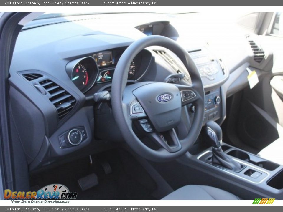 2018 Ford Escape S Ingot Silver / Charcoal Black Photo #10