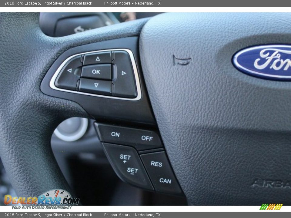 2018 Ford Escape S Ingot Silver / Charcoal Black Photo #16