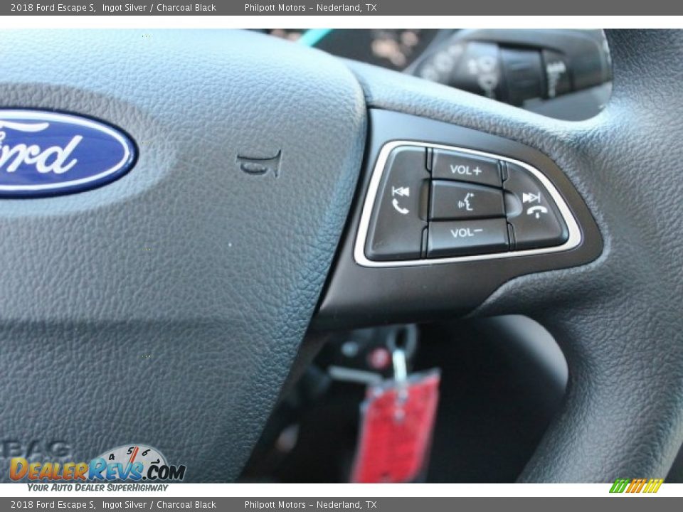 2018 Ford Escape S Ingot Silver / Charcoal Black Photo #17