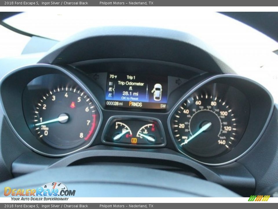 2018 Ford Escape S Ingot Silver / Charcoal Black Photo #18