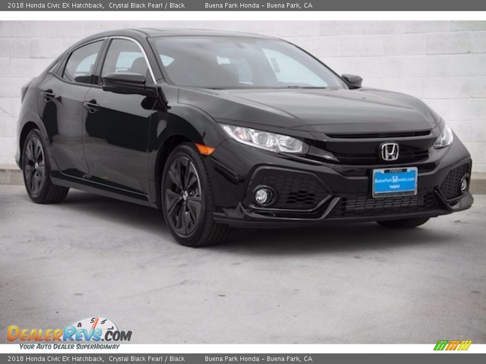 2018 Honda Civic EX Hatchback Crystal Black Pearl / Black Photo #1