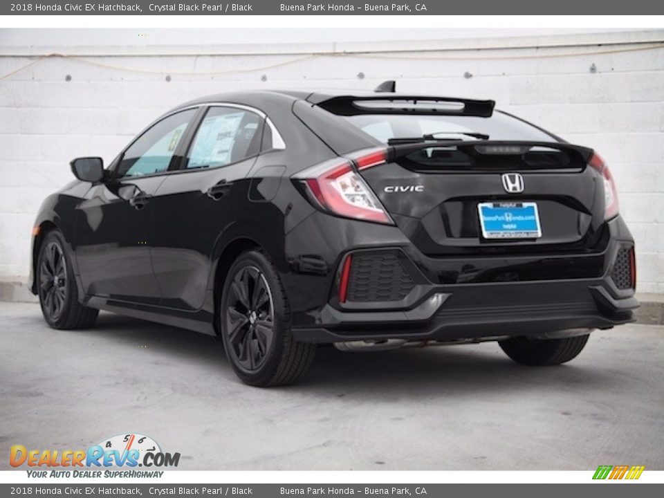 2018 Honda Civic EX Hatchback Crystal Black Pearl / Black Photo #2