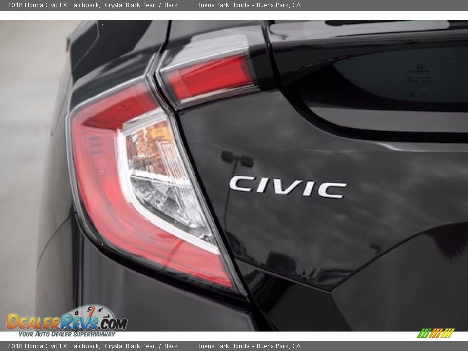 2018 Honda Civic EX Hatchback Crystal Black Pearl / Black Photo #3