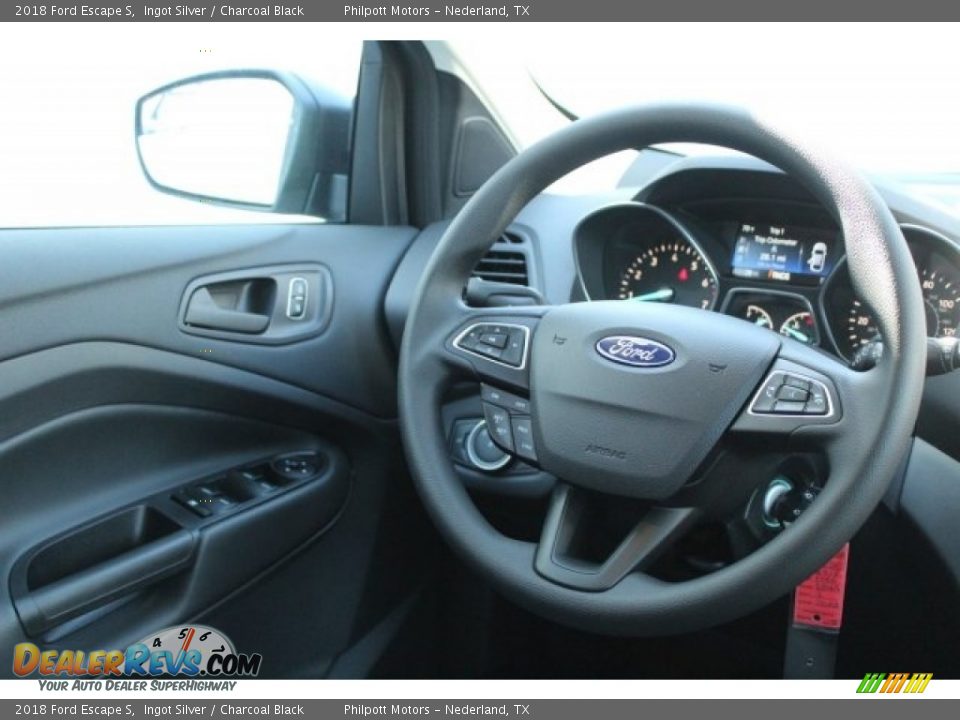 2018 Ford Escape S Ingot Silver / Charcoal Black Photo #22