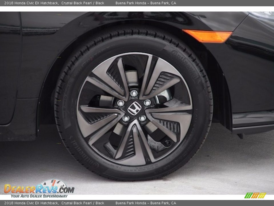 2018 Honda Civic EX Hatchback Crystal Black Pearl / Black Photo #4