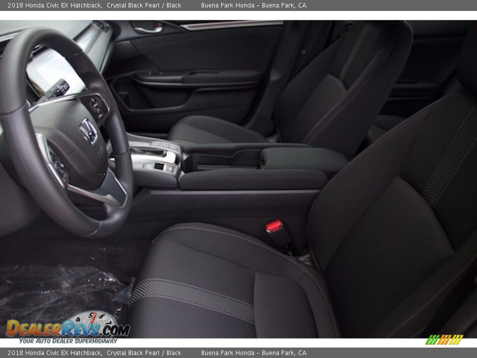 2018 Honda Civic EX Hatchback Crystal Black Pearl / Black Photo #7
