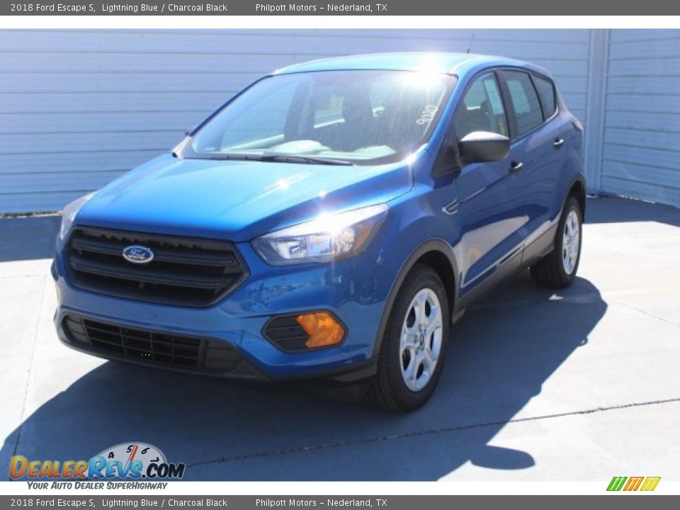 2018 Ford Escape S Lightning Blue / Charcoal Black Photo #3
