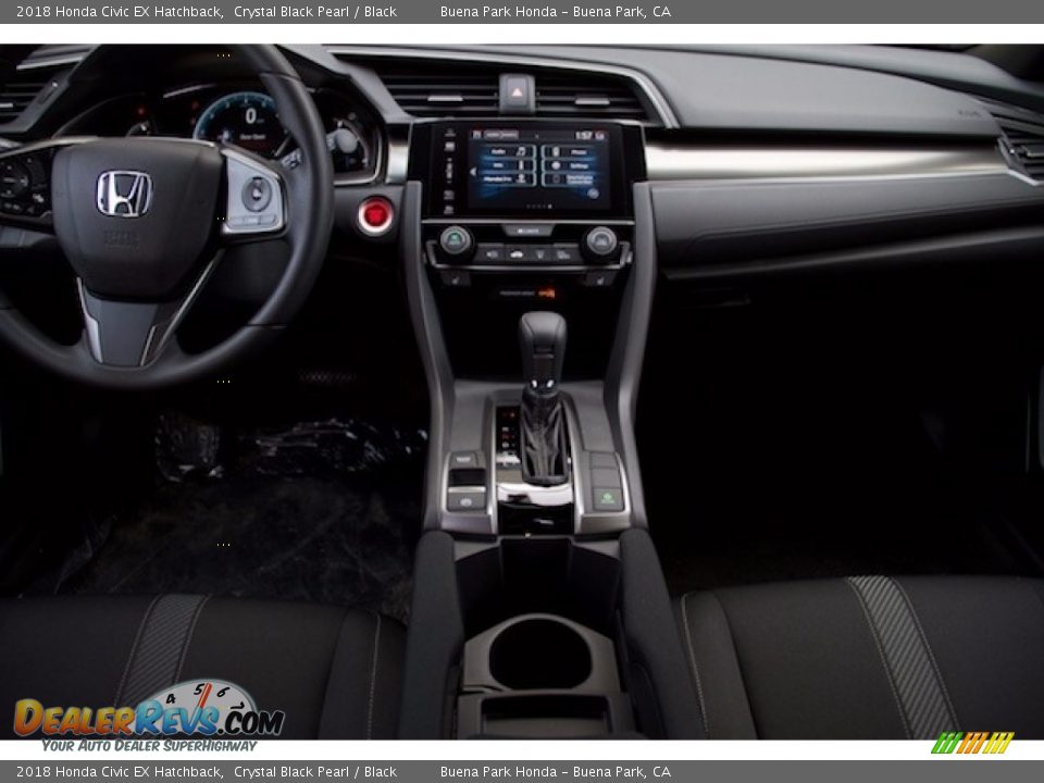 2018 Honda Civic EX Hatchback Crystal Black Pearl / Black Photo #12