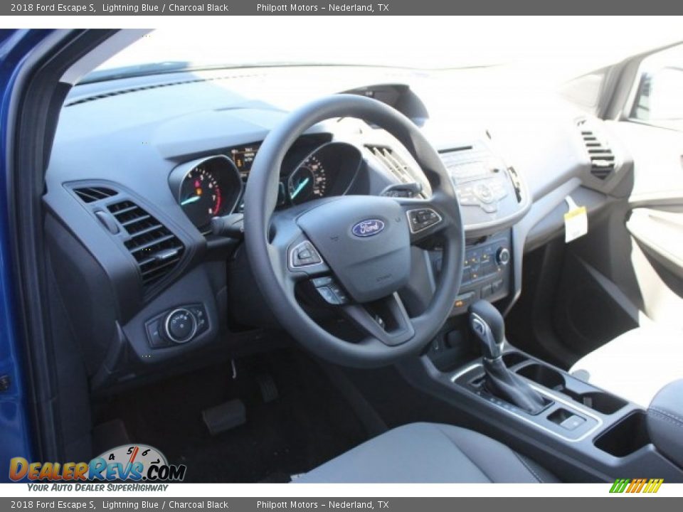 2018 Ford Escape S Lightning Blue / Charcoal Black Photo #10