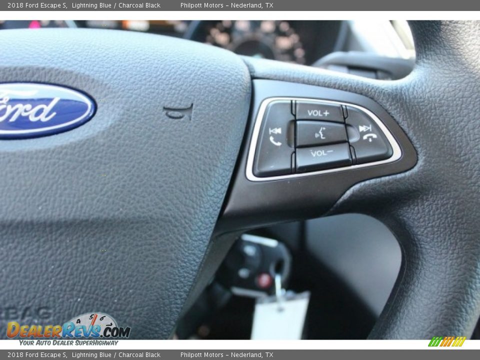 2018 Ford Escape S Lightning Blue / Charcoal Black Photo #17