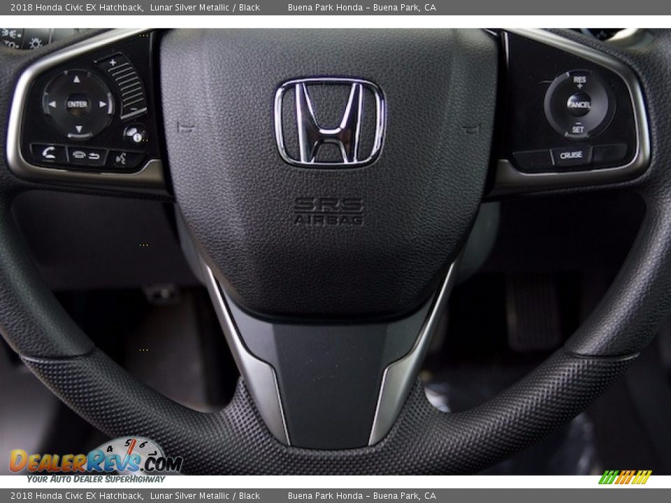 2018 Honda Civic EX Hatchback Lunar Silver Metallic / Black Photo #8