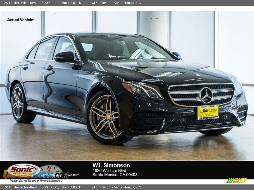 2018 Mercedes-Benz E 300 Sedan Black / Black Photo #1