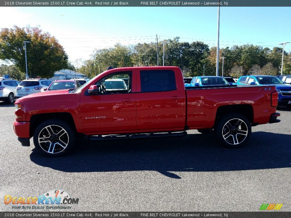 2018 Chevrolet Silverado 1500 LT Crew Cab 4x4 Red Hot / Jet Black Photo #3