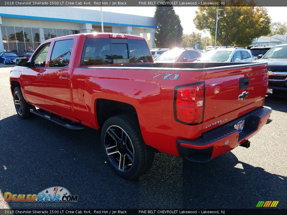 2018 Chevrolet Silverado 1500 LT Crew Cab 4x4 Red Hot / Jet Black Photo #4