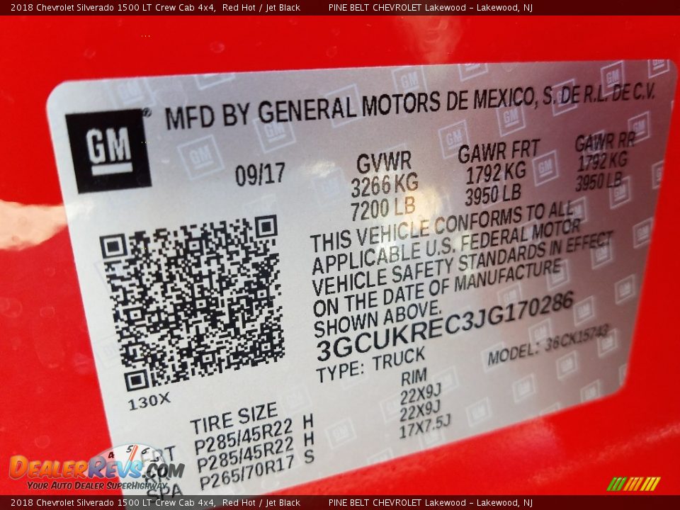 2018 Chevrolet Silverado 1500 LT Crew Cab 4x4 Red Hot / Jet Black Photo #9