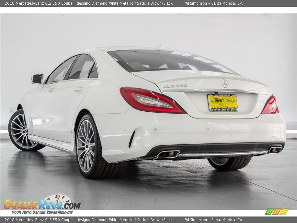 2018 Mercedes-Benz CLS 550 Coupe designo Diamond White Metallic / Saddle Brown/Black Photo #3