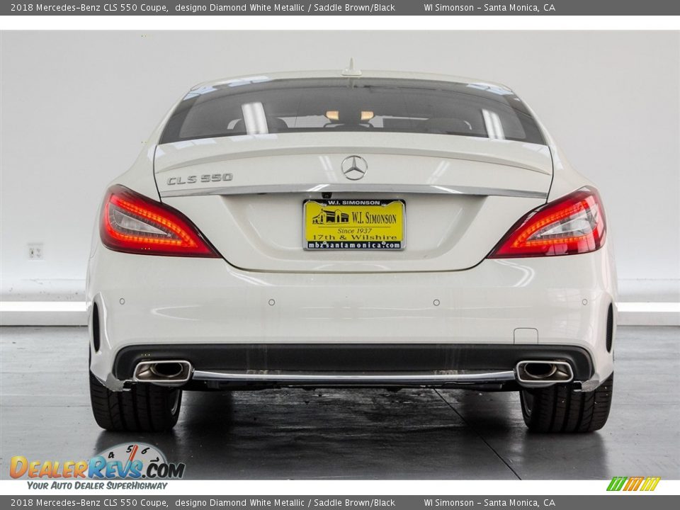 2018 Mercedes-Benz CLS 550 Coupe designo Diamond White Metallic / Saddle Brown/Black Photo #4