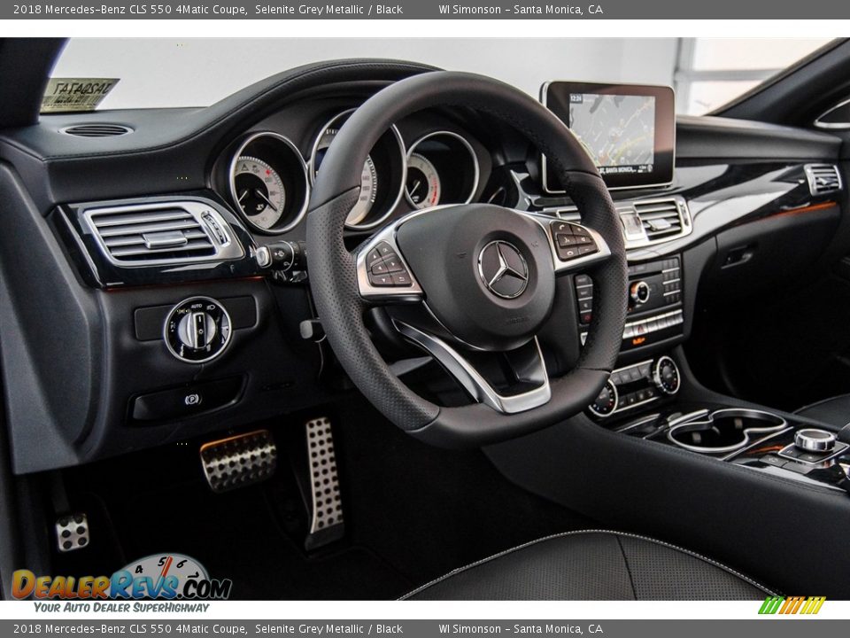 2018 Mercedes-Benz CLS 550 4Matic Coupe Selenite Grey Metallic / Black Photo #6