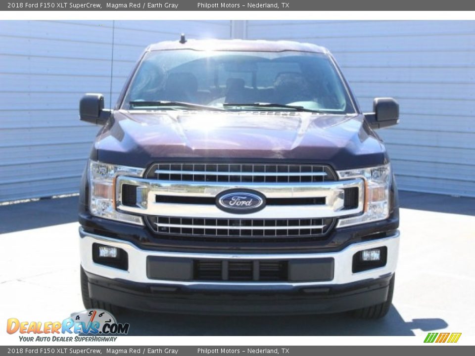 2018 Ford F150 XLT SuperCrew Magma Red / Earth Gray Photo #2