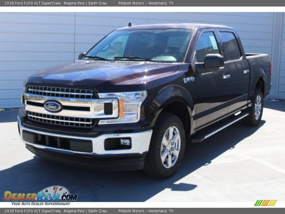 2018 Ford F150 XLT SuperCrew Magma Red / Earth Gray Photo #3