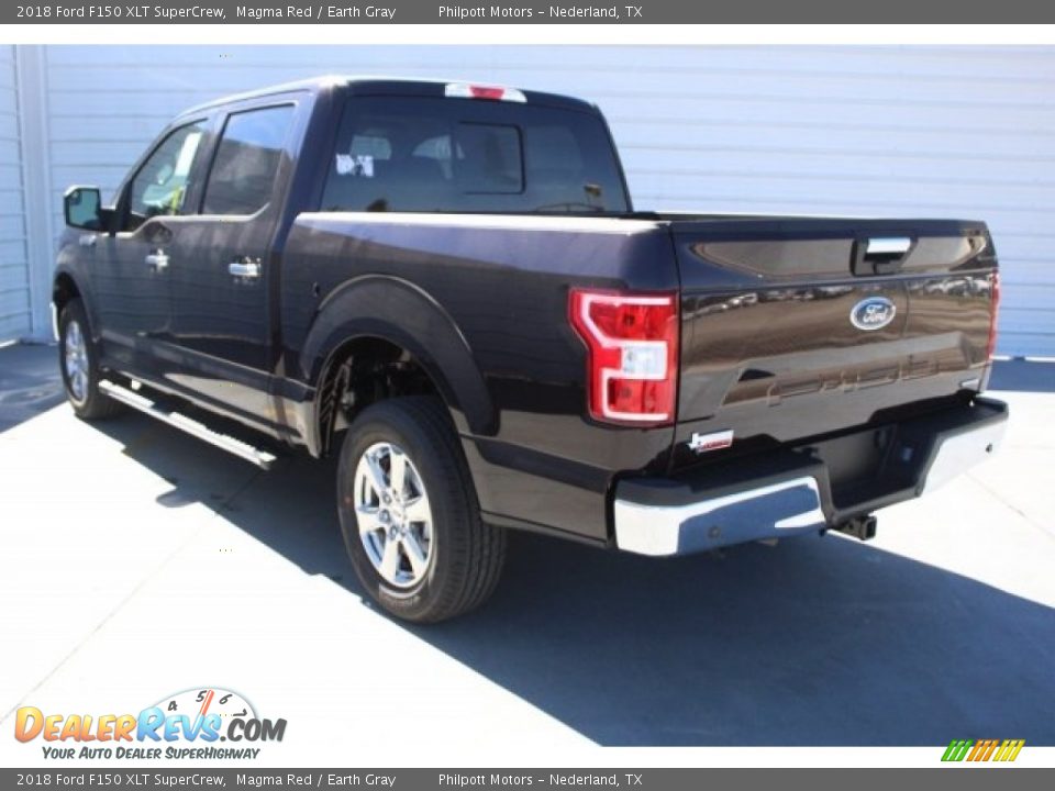 2018 Ford F150 XLT SuperCrew Magma Red / Earth Gray Photo #7