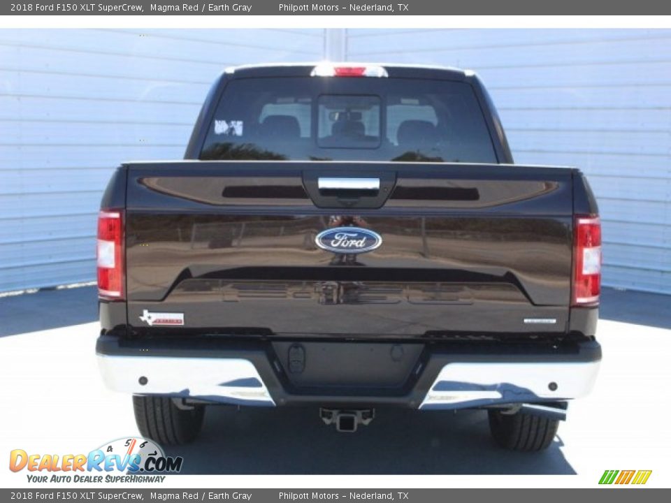 2018 Ford F150 XLT SuperCrew Magma Red / Earth Gray Photo #8