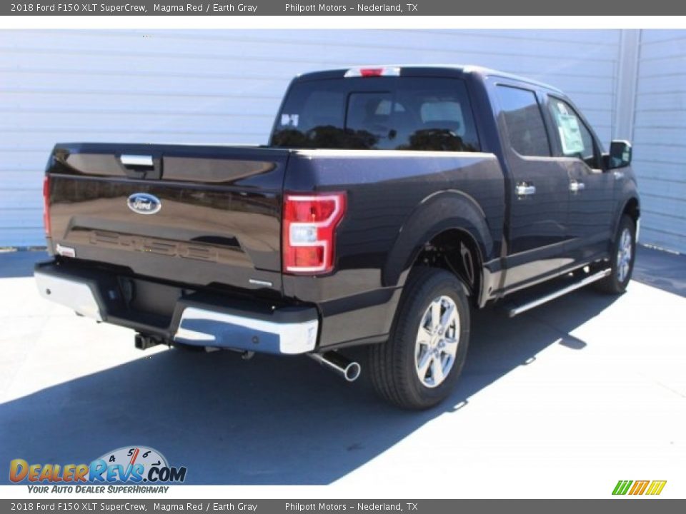 2018 Ford F150 XLT SuperCrew Magma Red / Earth Gray Photo #9
