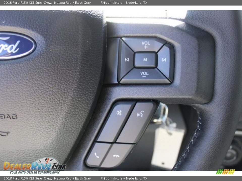 2018 Ford F150 XLT SuperCrew Magma Red / Earth Gray Photo #17