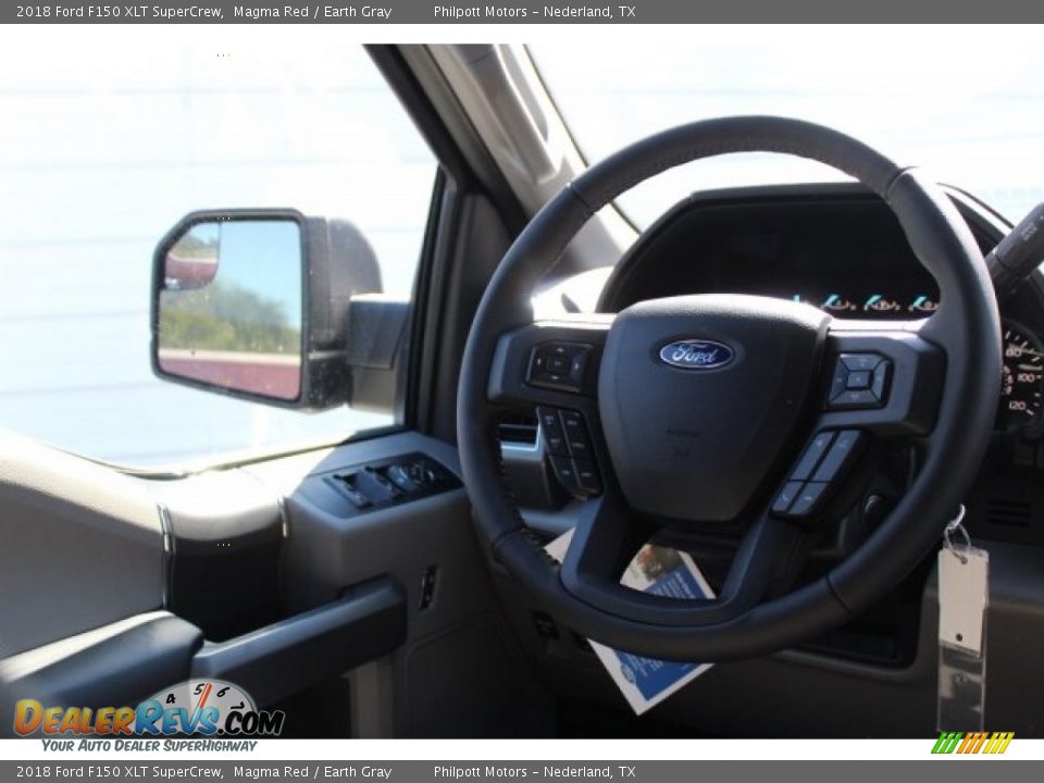 2018 Ford F150 XLT SuperCrew Magma Red / Earth Gray Photo #22