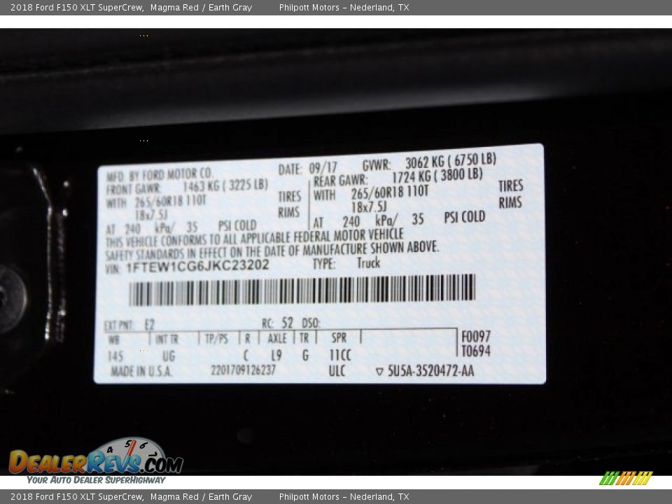 2018 Ford F150 XLT SuperCrew Magma Red / Earth Gray Photo #25