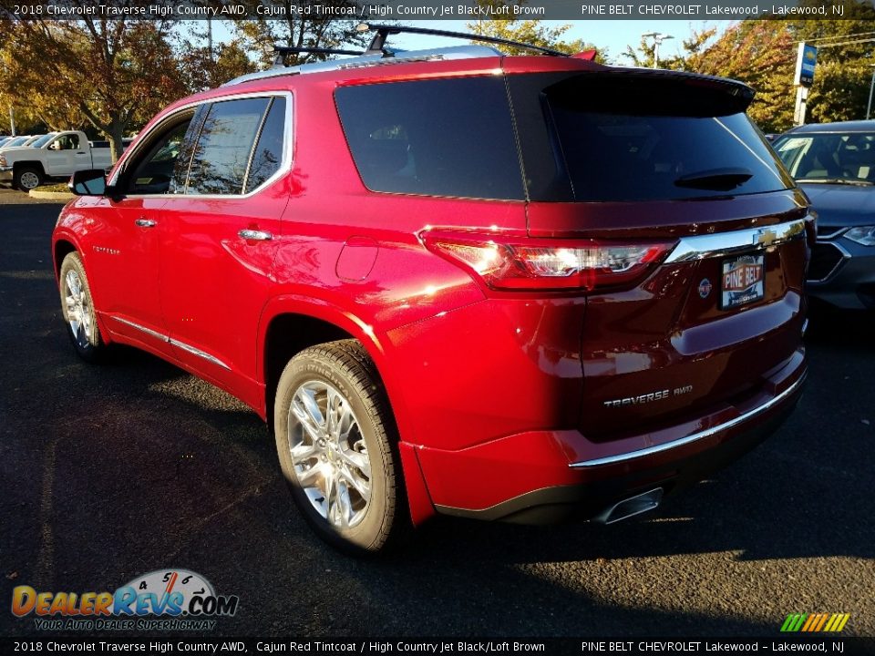2018 Chevrolet Traverse High Country AWD Cajun Red Tintcoat / High Country Jet Black/Loft Brown Photo #4