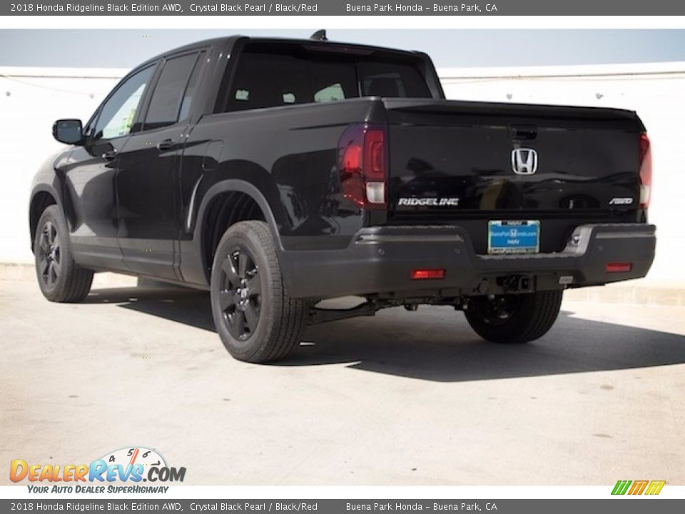 2018 Honda Ridgeline Black Edition AWD Crystal Black Pearl / Black/Red Photo #2
