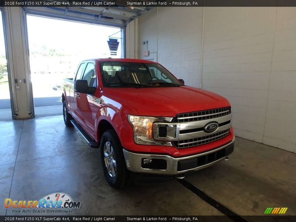 2018 Ford F150 XLT SuperCab 4x4 Race Red / Light Camel Photo #1