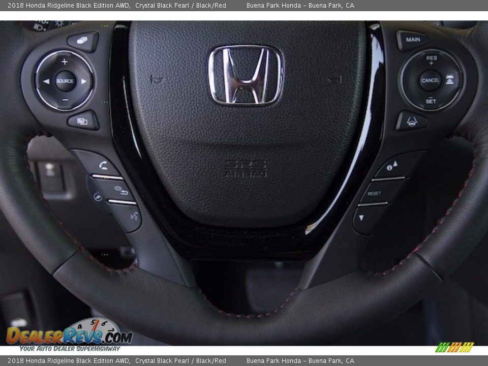 2018 Honda Ridgeline Black Edition AWD Steering Wheel Photo #11