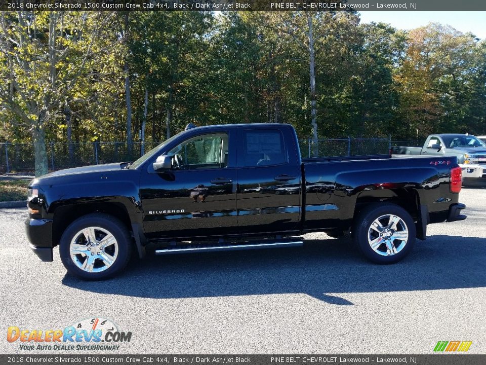 2018 Chevrolet Silverado 1500 Custom Crew Cab 4x4 Black / Dark Ash/Jet Black Photo #3