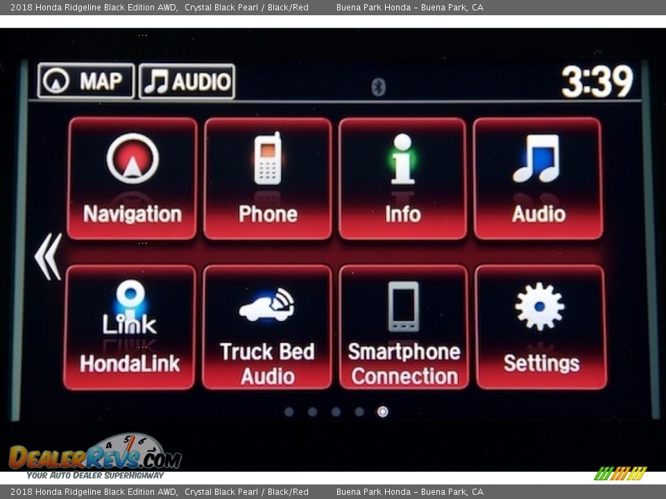 2018 Honda Ridgeline Black Edition AWD Crystal Black Pearl / Black/Red Photo #17