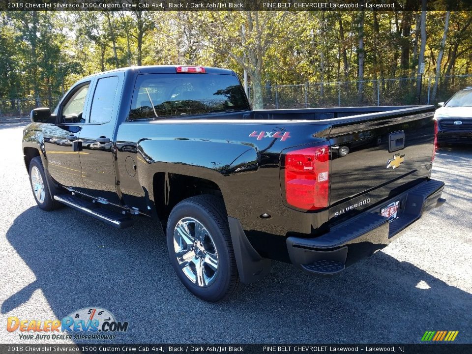 2018 Chevrolet Silverado 1500 Custom Crew Cab 4x4 Black / Dark Ash/Jet Black Photo #4