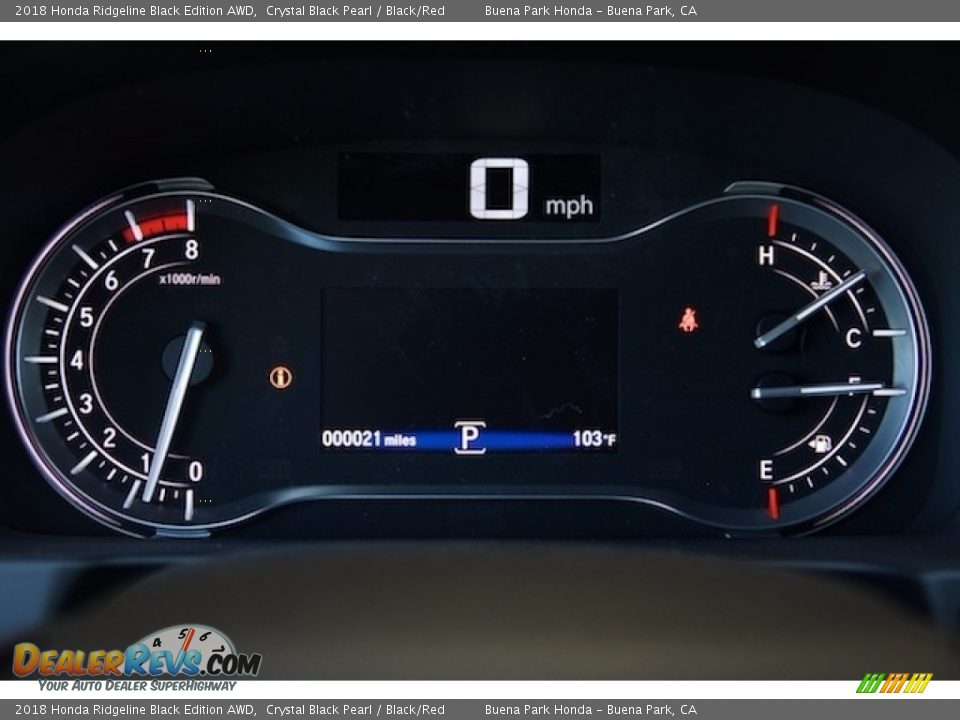 2018 Honda Ridgeline Black Edition AWD Gauges Photo #18