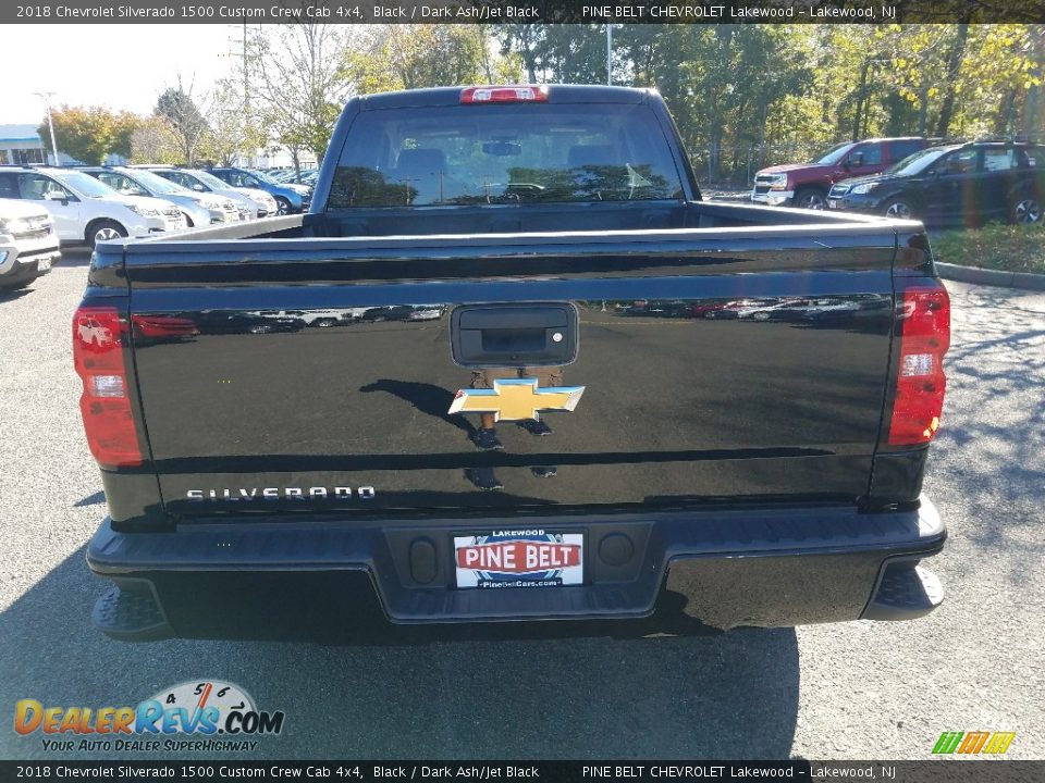2018 Chevrolet Silverado 1500 Custom Crew Cab 4x4 Black / Dark Ash/Jet Black Photo #5
