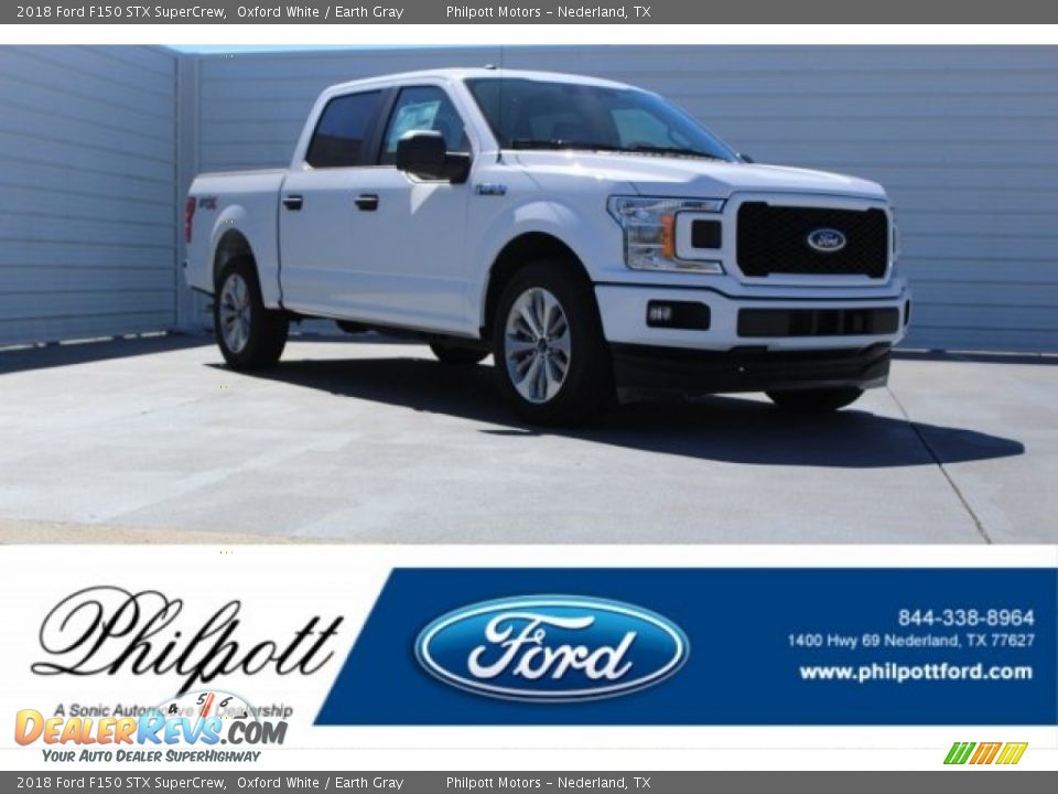 2018 Ford F150 STX SuperCrew Oxford White / Earth Gray Photo #1
