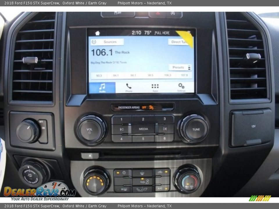 2018 Ford F150 STX SuperCrew Oxford White / Earth Gray Photo #14