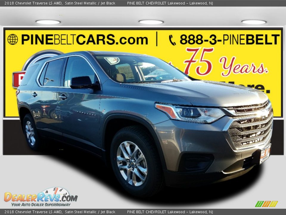 2018 Chevrolet Traverse LS AWD Satin Steel Metallic / Jet Black Photo #1