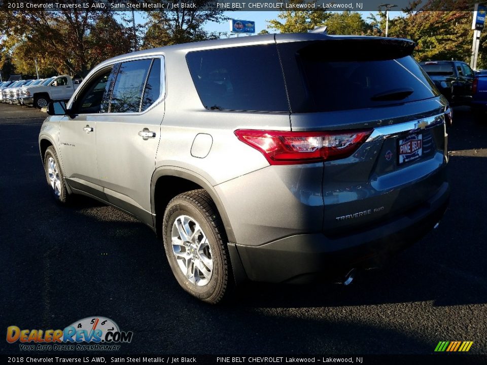 2018 Chevrolet Traverse LS AWD Satin Steel Metallic / Jet Black Photo #4